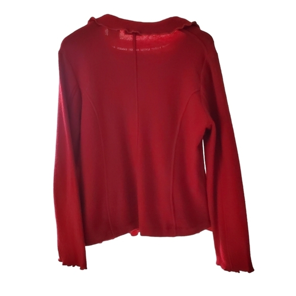 Franco Valeri Wool Red Long-sleeved Sweater. Size M - Picture 2 of 7